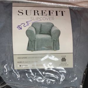 Sure Fit Chair Slipcover Smoke Blue